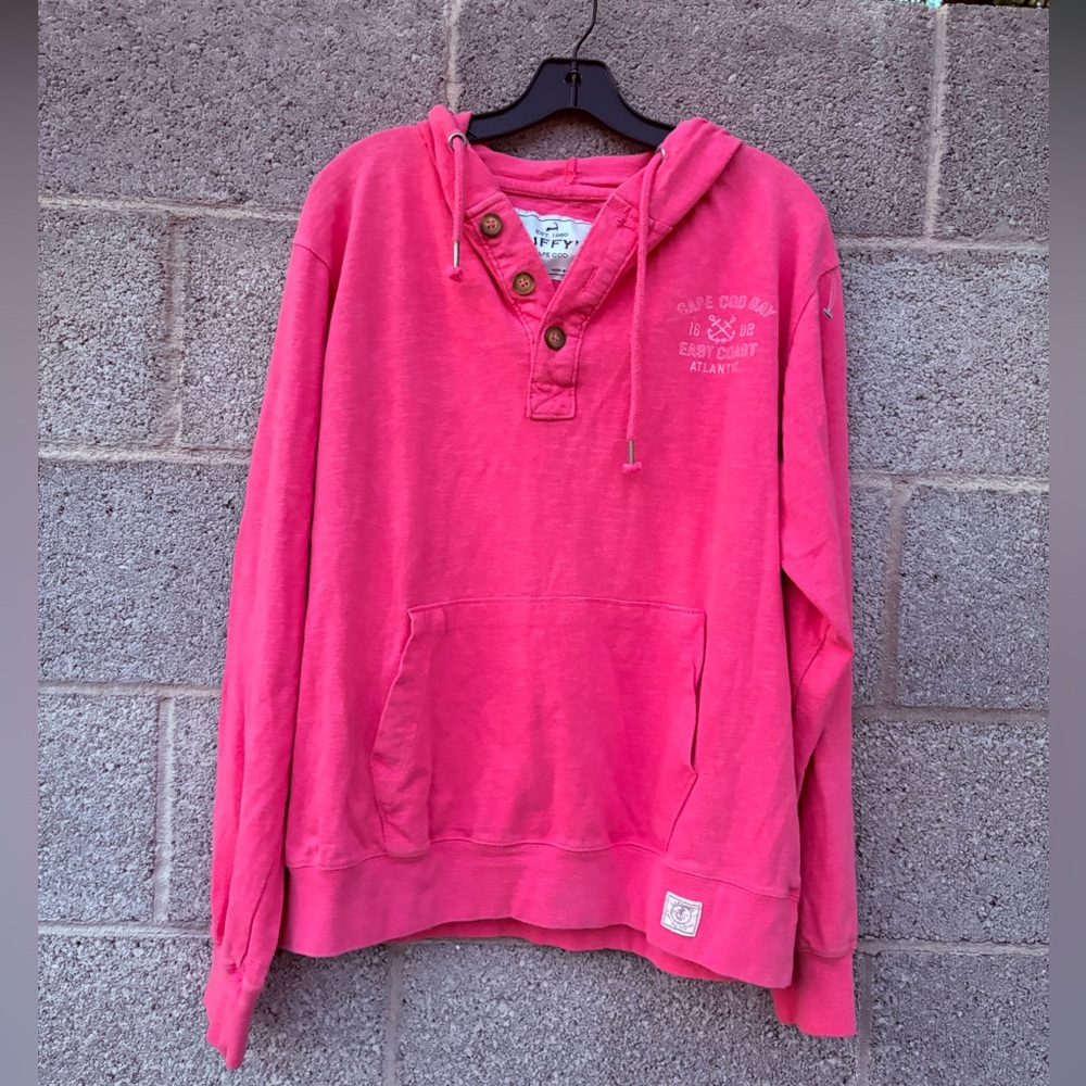 Cuffys Cape Cod Womens Hoodie Medium Pink Beachy Preppy Nautical Coastal Vintage